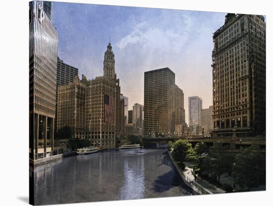 Chicago Skyline-Pete Kelly-Stretched Canvas