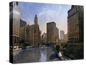 Chicago Skyline-Pete Kelly-Stretched Canvas