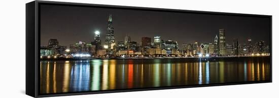 Chicago Skyline-Patrick Warneka-Framed Stretched Canvas