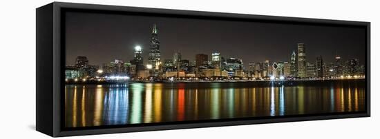 Chicago Skyline-Patrick Warneka-Framed Stretched Canvas