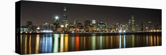 Chicago Skyline-Patrick Warneka-Stretched Canvas