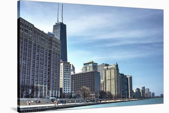 Chicago Skyline-Patrick Warneka-Stretched Canvas