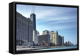 Chicago Skyline-Patrick Warneka-Framed Stretched Canvas