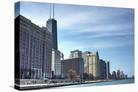 Chicago Skyline-Patrick Warneka-Stretched Canvas