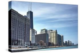 Chicago Skyline-Patrick Warneka-Stretched Canvas