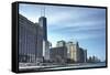 Chicago Skyline-Patrick Warneka-Framed Stretched Canvas