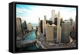 Chicago Skyline-Bill Carson Photography-Framed Stretched Canvas