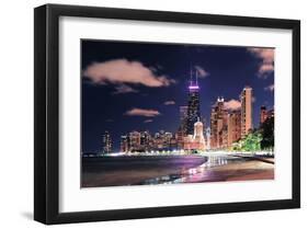 Chicago Skyscraper North Beach-null-Framed Art Print