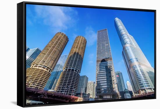 Chicago Skyscrapers-jkraft5-Framed Stretched Canvas