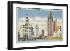 Chicago Skyscrapers-null-Framed Art Print