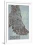 Chicago Street Map-Tom Frazier-Framed Giclee Print