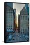 Chicago Street Scene-Steve Gadomski-Framed Stretched Canvas