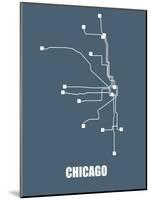 Chicago Subway Map I-null-Mounted Art Print