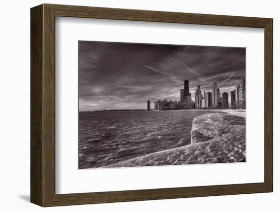 Chicago Sunrise BW-Steve Gadomski-Framed Photographic Print