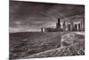 Chicago Sunrise BW-Steve Gadomski-Mounted Photographic Print