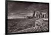 Chicago Sunrise BW-Steve Gadomski-Framed Photographic Print