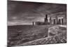 Chicago Sunrise BW-Steve Gadomski-Mounted Photographic Print