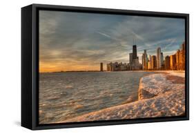 Chicago Sunrise-Steve Gadomski-Framed Stretched Canvas