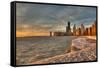 Chicago Sunrise-Steve Gadomski-Framed Stretched Canvas