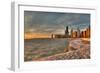 Chicago Sunrise-Steve Gadomski-Framed Photographic Print