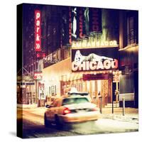 Chicago the Musical - Ambassador Theatre by Winter Night at Times Square-Philippe Hugonnard-Stretched Canvas