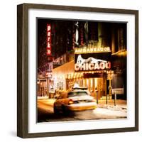 Chicago the Musical - Ambassador Theatre by Winter Night at Times Square-Philippe Hugonnard-Framed Photographic Print