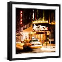 Chicago the Musical - Ambassador Theatre by Winter Night at Times Square-Philippe Hugonnard-Framed Photographic Print