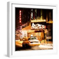 Chicago the Musical - Ambassador Theatre by Winter Night at Times Square-Philippe Hugonnard-Framed Photographic Print