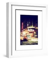 Chicago the Musical - Ambassador Theatre by Winter Night at Times Square-Philippe Hugonnard-Framed Art Print