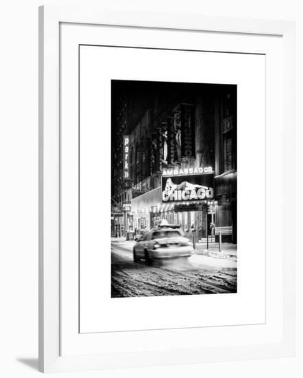 Chicago the Musical - Ambassador Theatre by Winter Night at Times Square-Philippe Hugonnard-Framed Art Print