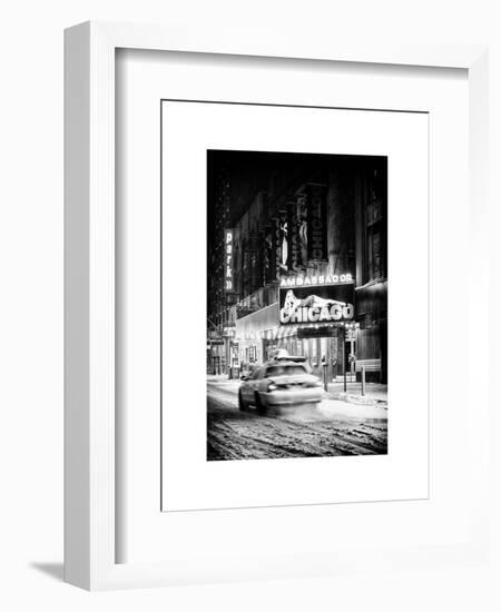 Chicago the Musical - Ambassador Theatre by Winter Night at Times Square-Philippe Hugonnard-Framed Art Print