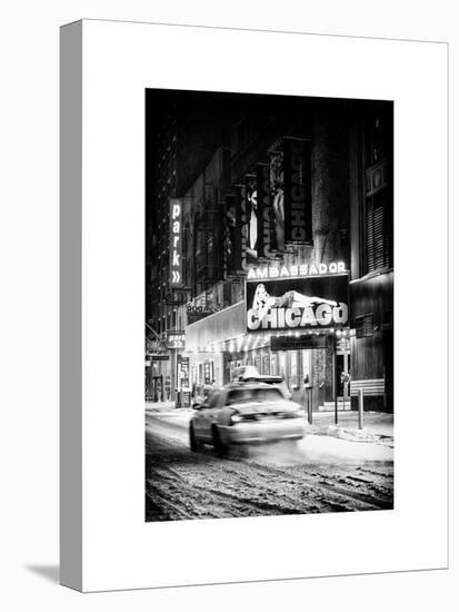 Chicago the Musical - Ambassador Theatre by Winter Night at Times Square-Philippe Hugonnard-Stretched Canvas