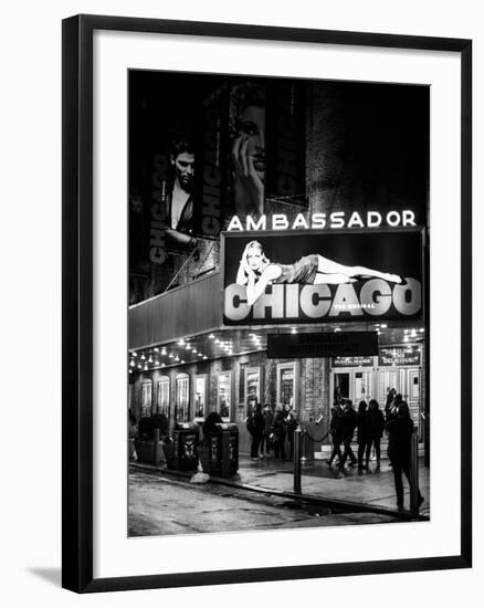 Chicago the Musical - the Ambassador Theatre in Times Square by Night-Philippe Hugonnard-Framed Photographic Print