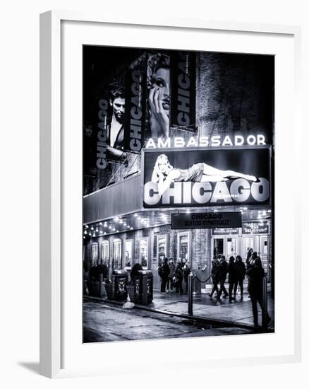 Chicago the Musical - the Ambassador Theatre in Times Square by Night-Philippe Hugonnard-Framed Photographic Print