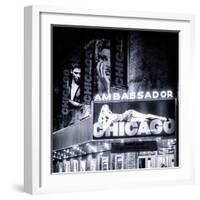 Chicago the Musical - the Ambassador Theatre in Times Square by Night-Philippe Hugonnard-Framed Photographic Print