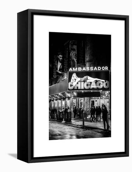 Chicago the Musical - the Ambassador Theatre in Times Square by Night-Philippe Hugonnard-Framed Stretched Canvas