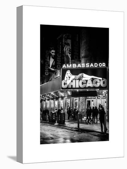 Chicago the Musical - the Ambassador Theatre in Times Square by Night-Philippe Hugonnard-Stretched Canvas