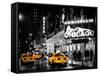 Chicago the Musical - Yellow Cabs in front of the Ambassador Theatre in Times Square by Night-Philippe Hugonnard-Framed Stretched Canvas