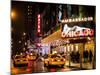 Chicago the Musical - Yellow Cabs in front of the Ambassador Theatre in Times Square by Night-Philippe Hugonnard-Mounted Photographic Print