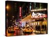 Chicago the Musical - Yellow Cabs in front of the Ambassador Theatre in Times Square by Night-Philippe Hugonnard-Stretched Canvas