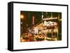 Chicago the Musical - Yellow Cabs in front of the Ambassador Theatre in Times Square by Night-Philippe Hugonnard-Framed Stretched Canvas