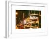 Chicago the Musical - Yellow Cabs in front of the Ambassador Theatre in Times Square by Night-Philippe Hugonnard-Framed Art Print