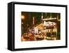 Chicago the Musical - Yellow Cabs in front of the Ambassador Theatre in Times Square by Night-Philippe Hugonnard-Framed Stretched Canvas