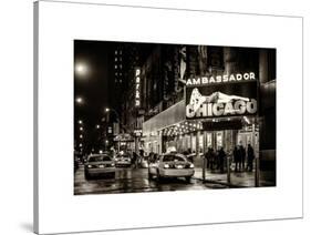 Chicago the Musical - Yellow Cabs in front of the Ambassador Theatre in Times Square by Night-Philippe Hugonnard-Stretched Canvas