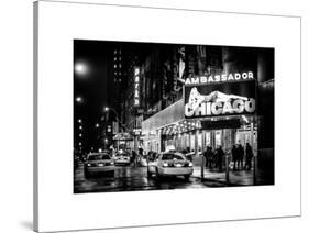 Chicago the Musical - Yellow Cabs in front of the Ambassador Theatre in Times Square by Night-Philippe Hugonnard-Stretched Canvas