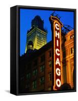 Chicago Theatre Facade and Illuminated Sign, Chicago, United States of America-Richard Cummins-Framed Stretched Canvas
