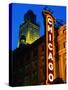 Chicago Theatre Facade and Illuminated Sign, Chicago, United States of America-Richard Cummins-Stretched Canvas