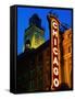 Chicago Theatre Facade and Illuminated Sign, Chicago, United States of America-Richard Cummins-Framed Stretched Canvas