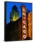 Chicago Theatre Facade and Illuminated Sign, Chicago, United States of America-Richard Cummins-Framed Stretched Canvas
