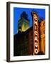 Chicago Theatre Facade and Illuminated Sign, Chicago, United States of America-Richard Cummins-Framed Photographic Print